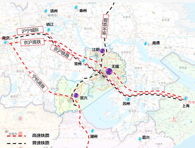 无锡现状铁路线网